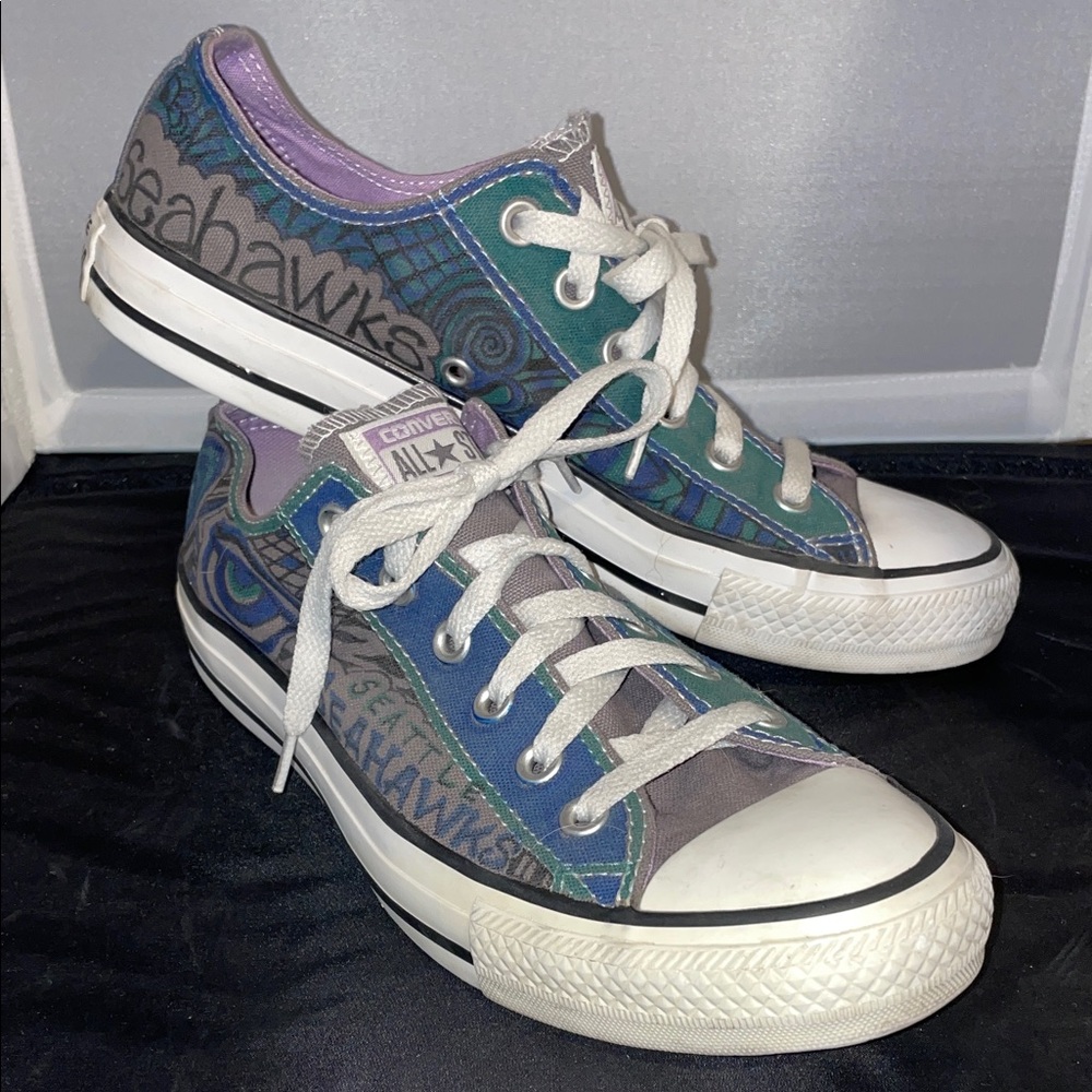 Converse Seattle Seahawks custom designed sneakers